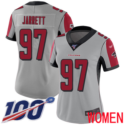 Atlanta Falcons Limited Silver Women Grady Jarrett Jersey NFL Football #97 100th Season Inverted Legend